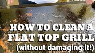 How to Clean a Flat Top Grill Camp Chef or Blackstone [upl. by Orecul]