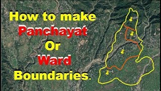 HOW TO Draw PANCHAYAT or WARD BOUNDARY [upl. by Nmutua868]