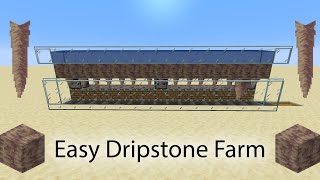 Easy Dripstone Farm Tutorial Minecraft 117 [upl. by Yboj]