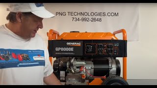 Generac GP8000E  Conversion video from gas to Propane amp Natural Gas [upl. by Nemaj723]