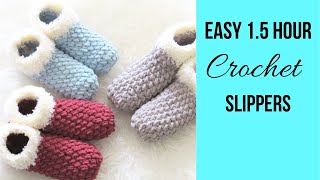 15 Hour Crochet Slippers for BeginnersSo squishy [upl. by Novehs]