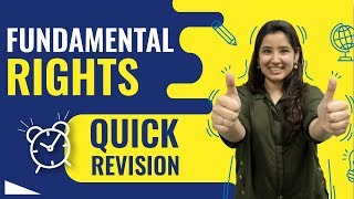 Fundamental Rights Indian Constitution  Quick Revision [upl. by Angelle]