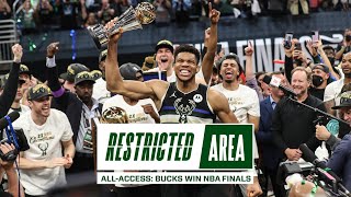 AllAccess Bucks Win NBA Championship  Giannis Drops 50 Points Finals Locker Room Celebration [upl. by Anawad]