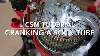 CSM tutorial  Knitting a Sock tube with Ribbing [upl. by Lemert321]