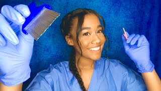 ASMR Roleplay School Nurse Lice CheckRoleplayLice Removal [upl. by Neelrihs121]