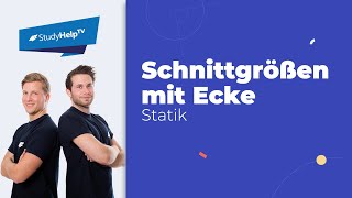 Schnittgrößen berechnen  mit Ecke in Geometrie Technische Mechanik StudyHelp [upl. by Llertnauq401]