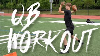 FOOTBALL WORKOUT  QUARTERBACK DRILLS [upl. by Jopa265]