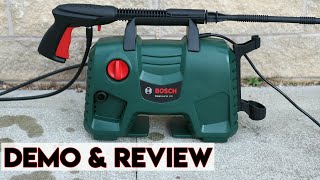 Bosch EasyAquatak 120 High Pressure Washer Review amp Demonstration [upl. by Ardnoyek]