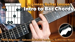 How to REALLY Play Bar Chords  A Beginner Guitar Tutorial [upl. by Aihppa606]