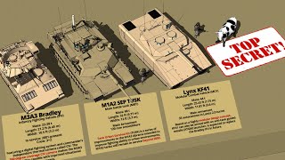 Badass Military Vehicles of the US Army Type and Size Comparison 3D [upl. by Enitsugua318]