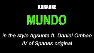 Karaoke  Mundo  Agsunta ft Daniel Ombao [upl. by Araccat385]