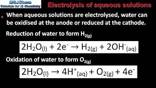 R3215 Electrolysis of aqueous solutions HL [upl. by Esina885]