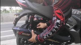 Kymco Xciting s 400i changing muffler [upl. by Ailenroc]