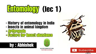 Entomology  Lec 1l Basics Classification of InsectPhylum Arthropoda [upl. by O'Rourke]