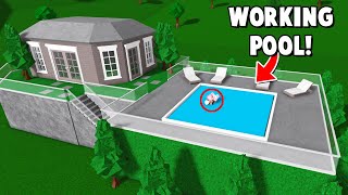 How To Make A WORKING POOL On ANY Floor In Bloxburg Roblox [upl. by Yendroc]