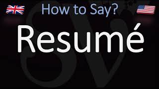 How to Pronounce Resumé CORRECTLY Meaning amp Pronunciation [upl. by Salakcin121]