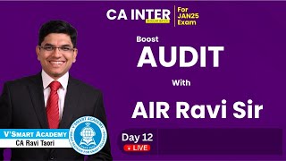 Demo Lec 12 CA Inter Audit Jan25  ICAI New Pattern Regular Batch  CA Ravi Taori  Vsmart Academy [upl. by Zoarah]