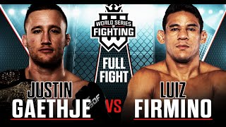 Full Fight  Justin Gaethje vs Luiz Firmino Lightweight Title Bout  WSOF 34 2016 [upl. by Inacana]