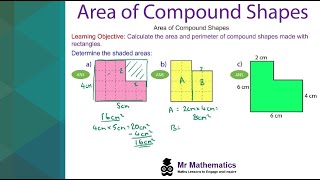 How to Calculate the Area of Compound Shapes  Mr Mathematics [upl. by Zolnay153]