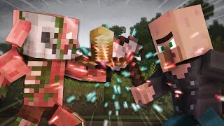 Piglin Life 10  Pillager And Zombified Piglin  Minecraft Animation [upl. by Shere]