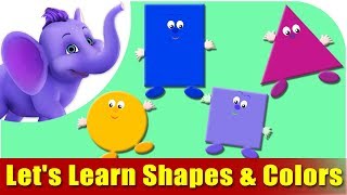 Lets Learn Shapes amp Colors  Preschool Learning [upl. by Ayanad]