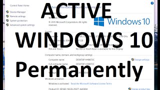 How To Crack Active Windows 10 ProHomeEnterprise  Permanently WINDOWS 10 Pro [upl. by Ardnoek]