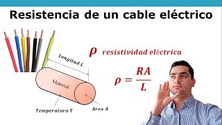 Calcular la resistencia de una cable de cobre [upl. by Onibas716]