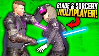 EPIC MULTIPLAYER LIGHTSABER DUELS  Blades and Sorcery VR Mods Star Wars [upl. by Jesus804]