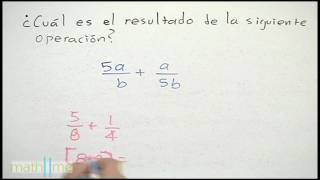 Suma de fracciones algebraicas convirtiendo fracciones [upl. by Ronyar]