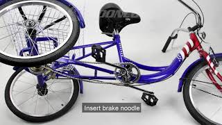 MOONCOOL 7Speed Adult Tricycle Assembly [upl. by Ahsiela532]