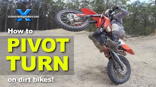 How to pivot turn on dirt bikes︱Cross Training Enduro [upl. by Rybma491]