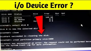 How to Fix IO Device Error in Windows 10 [upl. by Enileme]