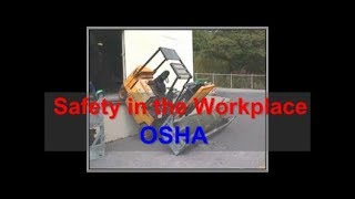 Workplace Safety  OSHA  Safety at Work [upl. by Kirsti]