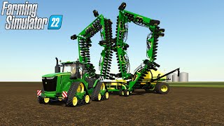 Farming Simulator 22  Mega Mod JOHN DEERE AIR SEEDER 50M [upl. by Baten560]