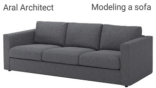 3ds Max Tutorial  How to model a sofa design tutorial 3dsmax architecture blender sofa [upl. by Ecinert]