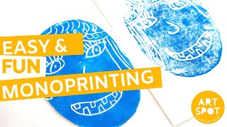 Easy amp Fun Art for Kids Monoprinting [upl. by Arad]