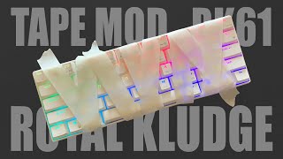 TAPE MOD RK61 ROYAL KLUDGE  Mechanical Keyboard Red Switches RGB  Modding  Typing Sounds [upl. by Cunningham939]