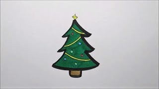 Zo teken je een kerstboom  How to draw a christmas tree [upl. by Lodge]