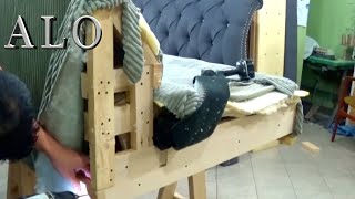 HOW TO REMOVE AN ARM OFF A SOFA  ALO Upholstery [upl. by Schreib]