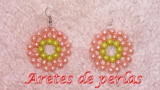 Aretes círculo con perlas  Bisutería Fina Tutorial paso a paso [upl. by Malchy220]