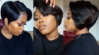 DIY 27 Piece amp A Lace Frontal Tapered Bob Wig [upl. by Merceer]