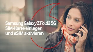 Samsung Galaxy Z Fold2 5G SIMKarte einlegen und eSIM aktivieren [upl. by Dnalram917]