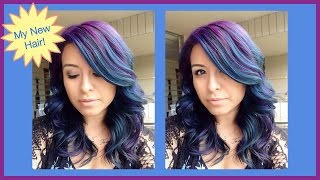 How I Color My Hair Blue and Purple Full Tutorial  ChromaCrowns [upl. by Roddie501]