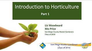 Introduction To Horticulture Part 1 [upl. by Eiraminot]