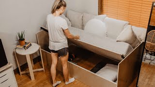 DIY Sofa Bed with Storage [upl. by Neelyhtak]