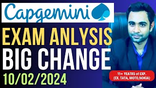 Capgemini Exam Analysis  Capgemini 10th Feb Exam  Pratik Shrivastava🔥 [upl. by Malia762]