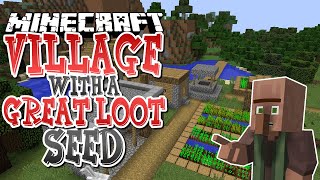 Village with a Great Loot  Minecraft 1122 Seed [upl. by Lewse]