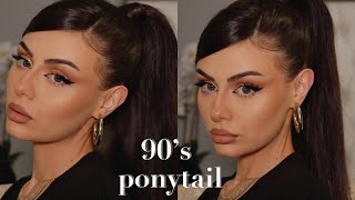 Quick amp Easy 90s Ponytail Tutorial  Trendy [upl. by Duquette268]