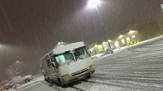 High Desert Snowstorm RVing amp Walmart to the Rescue [upl. by Gayler]