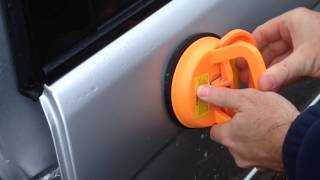 DENT REMOVAL Harbor Freight Dent Puller Suction Cup Review [upl. by Ataner]